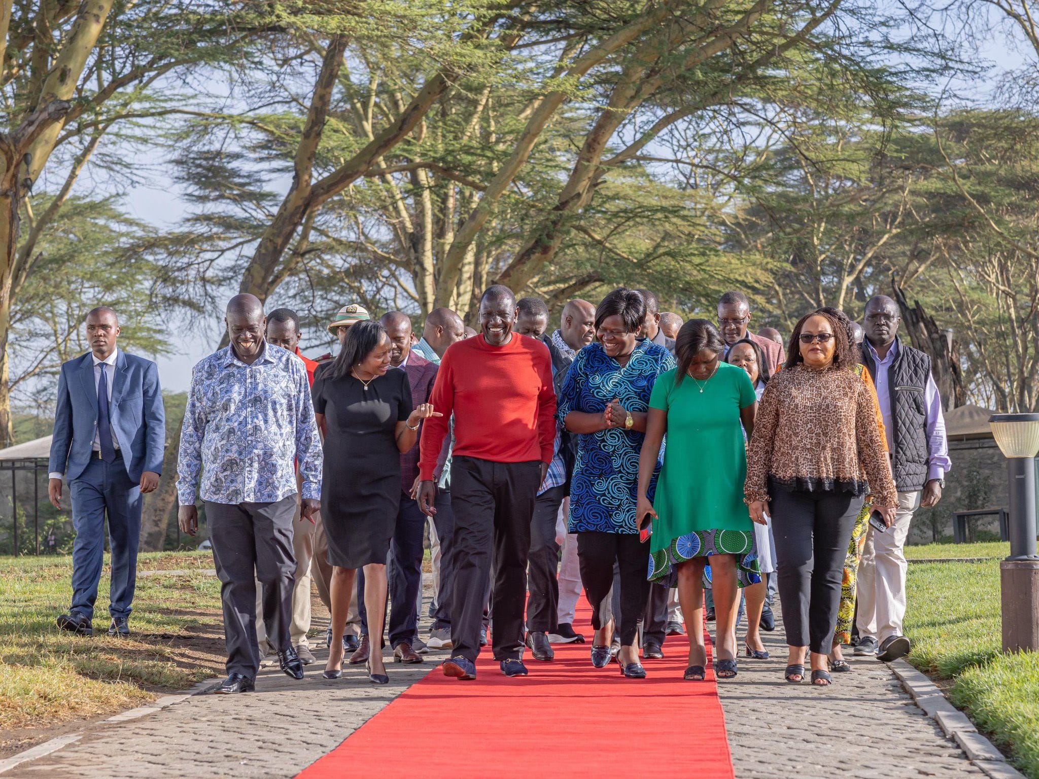 President William Ruto with his deputy Rugathi Gachagua and some of the women governors in a recent event. Photo/PCS.