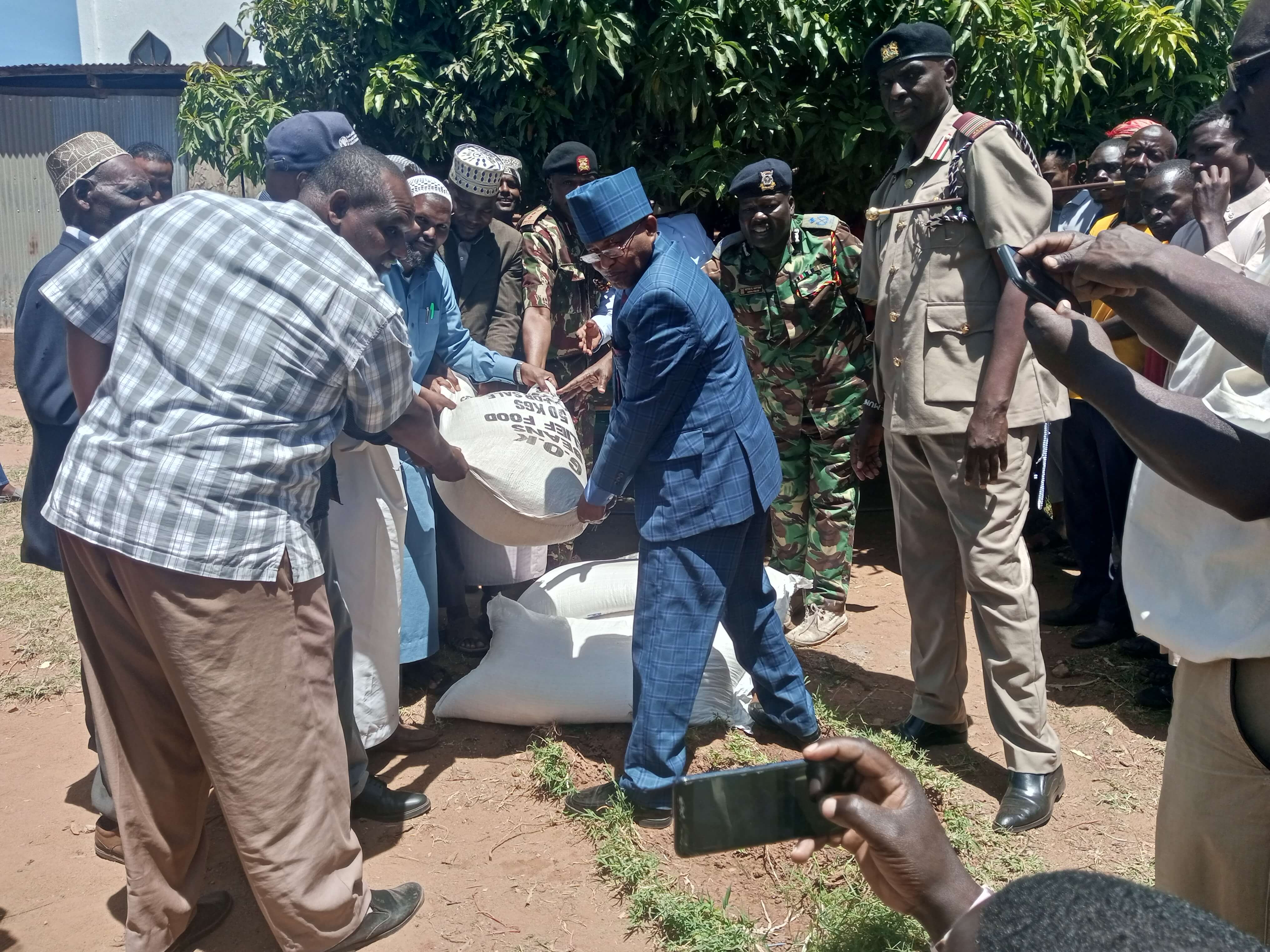 The vulnerable Muslim faithful in West Pokot County receive government food aid