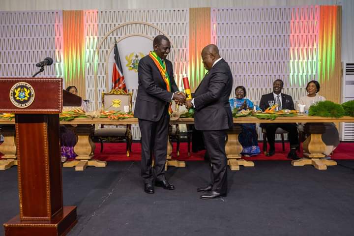 Ruto awarded Ghana’s highest honour