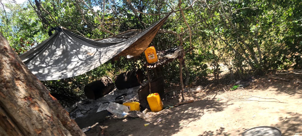 Al-Shabaab makeshift camp